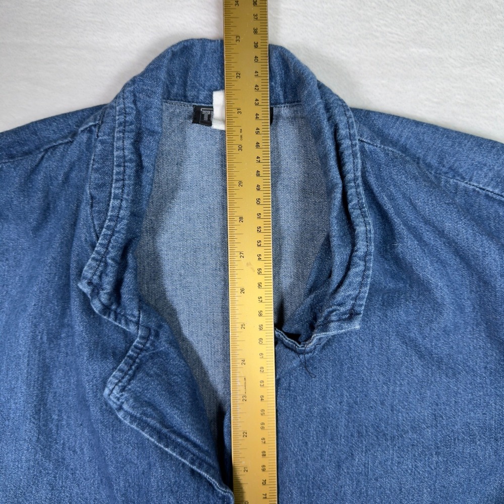 Tickets California Denim Jacket Blue Button Up Long Sleeve Cotton Blazer 14 - Picture 4 of 6